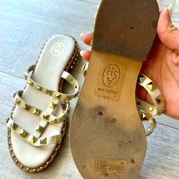 Worn once - white studded Sandals - Picture 2 of 3